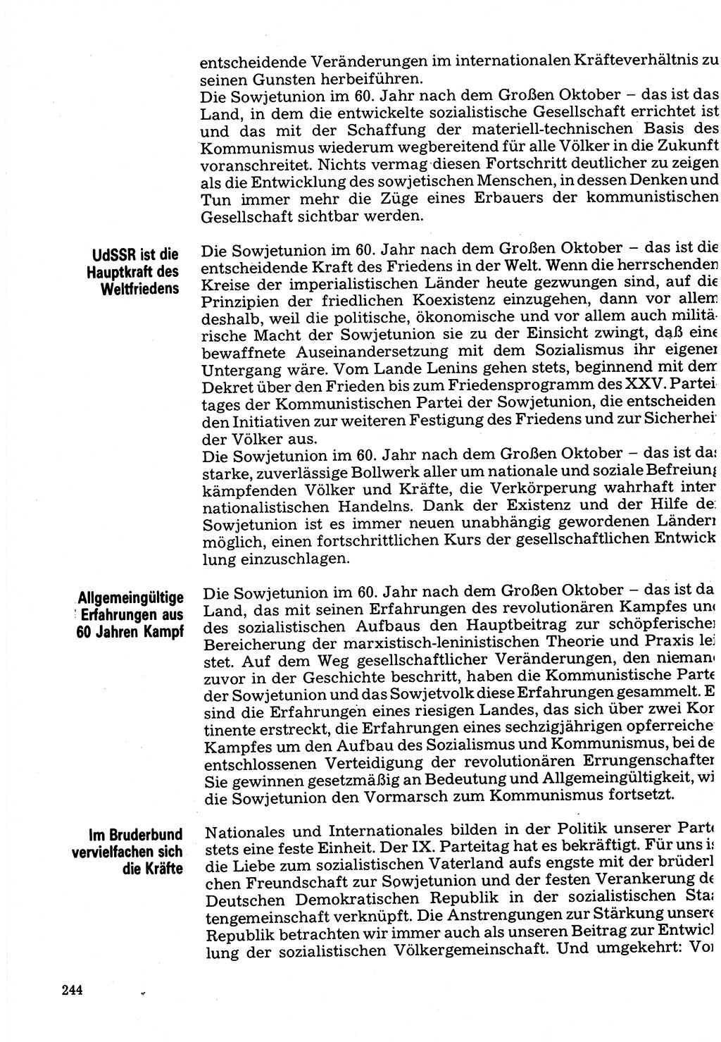 Neuer Weg (NW), Organ des Zentralkomitees (ZK) der SED (Sozialistische Einheitspartei Deutschlands) für Fragen des Parteilebens, 32. Jahrgang [Deutsche Demokratische Republik (DDR)] 1977, Seite 244 (NW ZK SED DDR 1977, S. 244)