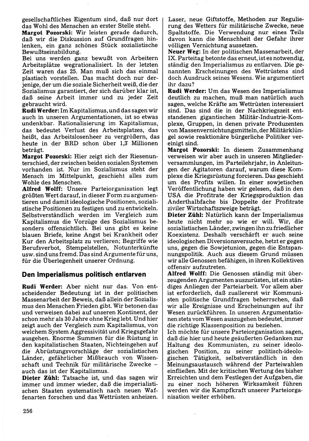 Neuer Weg (NW), Organ des Zentralkomitees (ZK) der SED (Sozialistische Einheitspartei Deutschlands) für Fragen des Parteilebens, 32. Jahrgang [Deutsche Demokratische Republik (DDR)] 1977, Seite 256 (NW ZK SED DDR 1977, S. 256)