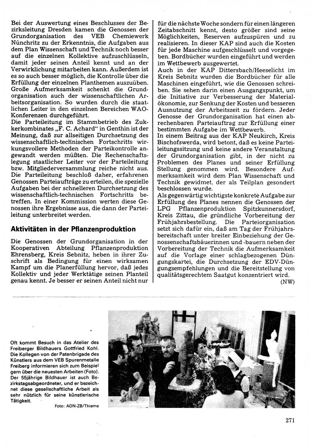 Neuer Weg (NW), Organ des Zentralkomitees (ZK) der SED (Sozialistische Einheitspartei Deutschlands) für Fragen des Parteilebens, 32. Jahrgang [Deutsche Demokratische Republik (DDR)] 1977, Seite 271 (NW ZK SED DDR 1977, S. 271)