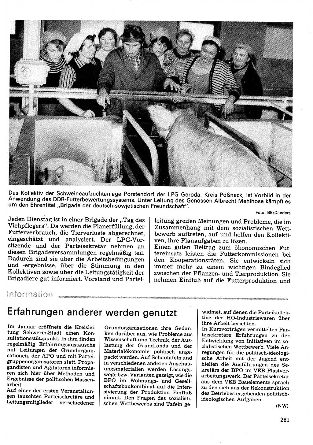 Neuer Weg (NW), Organ des Zentralkomitees (ZK) der SED (Sozialistische Einheitspartei Deutschlands) für Fragen des Parteilebens, 32. Jahrgang [Deutsche Demokratische Republik (DDR)] 1977, Seite 281 (NW ZK SED DDR 1977, S. 281)