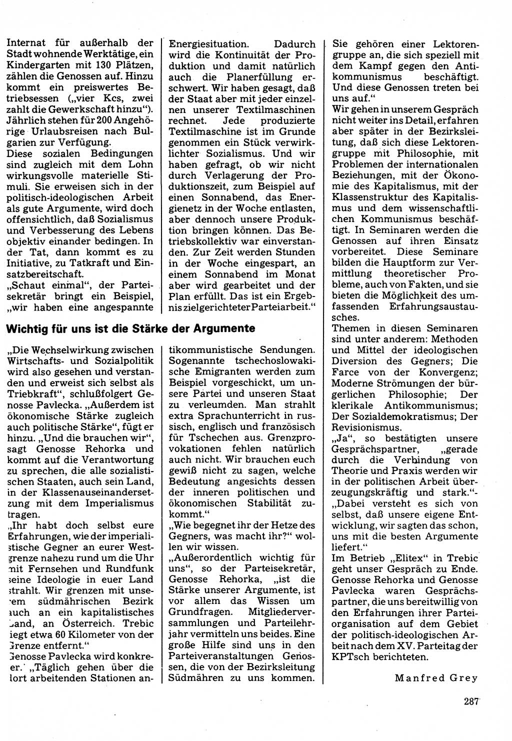 Neuer Weg (NW), Organ des Zentralkomitees (ZK) der SED (Sozialistische Einheitspartei Deutschlands) für Fragen des Parteilebens, 32. Jahrgang [Deutsche Demokratische Republik (DDR)] 1977, Seite 287 (NW ZK SED DDR 1977, S. 287)