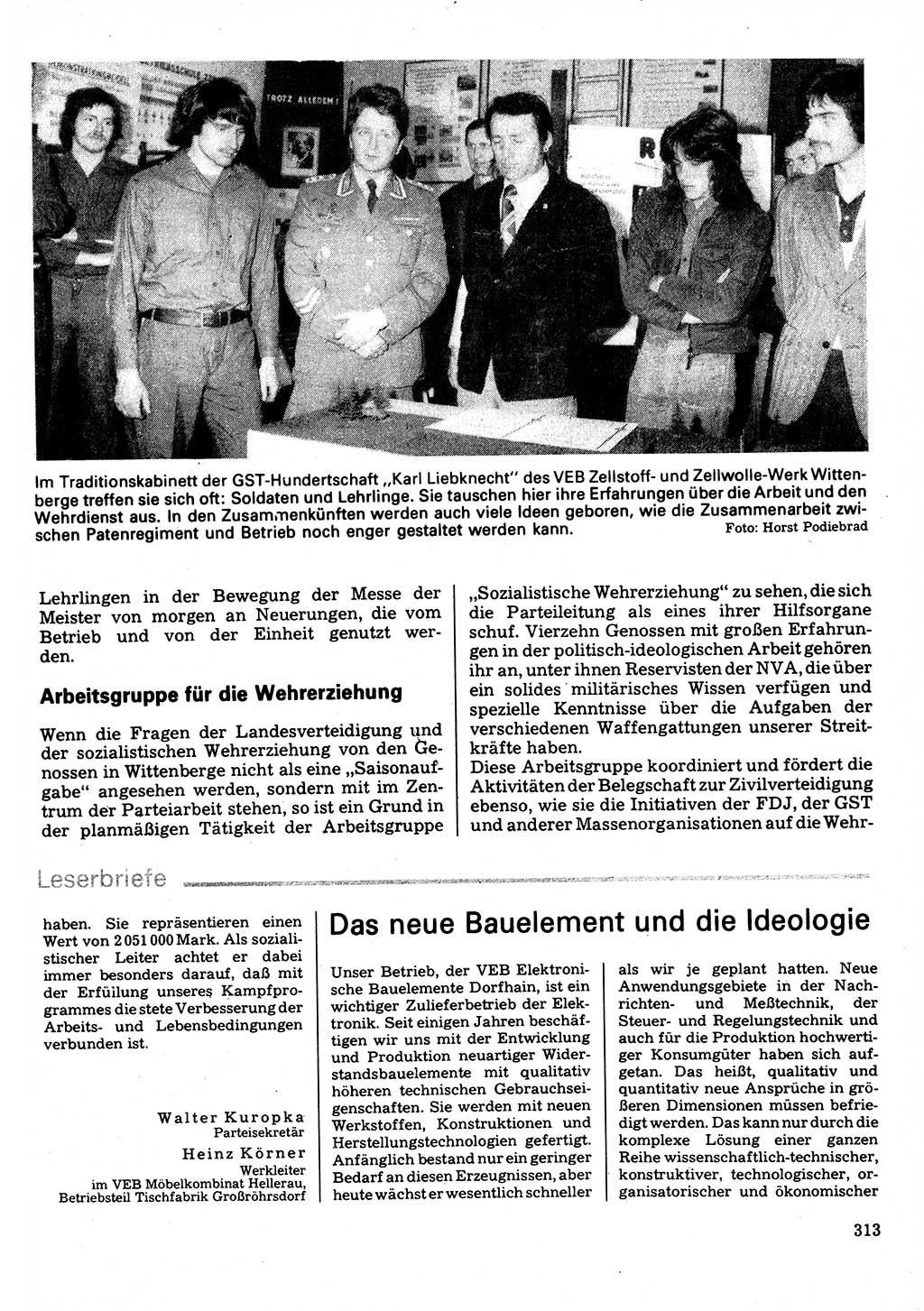 Neuer Weg (NW), Organ des Zentralkomitees (ZK) der SED (Sozialistische Einheitspartei Deutschlands) für Fragen des Parteilebens, 32. Jahrgang [Deutsche Demokratische Republik (DDR)] 1977, Seite 313 (NW ZK SED DDR 1977, S. 313)