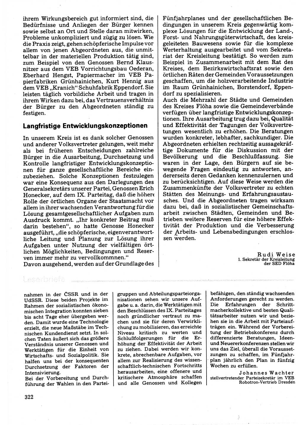 Neuer Weg (NW), Organ des Zentralkomitees (ZK) der SED (Sozialistische Einheitspartei Deutschlands) für Fragen des Parteilebens, 32. Jahrgang [Deutsche Demokratische Republik (DDR)] 1977, Seite 322 (NW ZK SED DDR 1977, S. 322)
