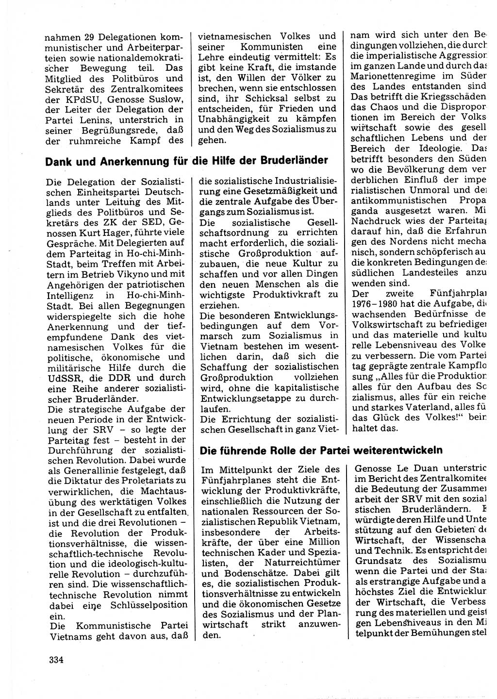 Neuer Weg (NW), Organ des Zentralkomitees (ZK) der SED (Sozialistische Einheitspartei Deutschlands) für Fragen des Parteilebens, 32. Jahrgang [Deutsche Demokratische Republik (DDR)] 1977, Seite 334 (NW ZK SED DDR 1977, S. 334)