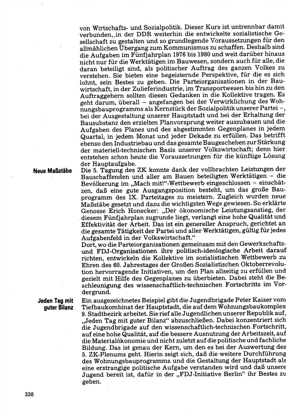 Neuer Weg (NW), Organ des Zentralkomitees (ZK) der SED (Sozialistische Einheitspartei Deutschlands) für Fragen des Parteilebens, 32. Jahrgang [Deutsche Demokratische Republik (DDR)] 1977, Seite 338 (NW ZK SED DDR 1977, S. 338)