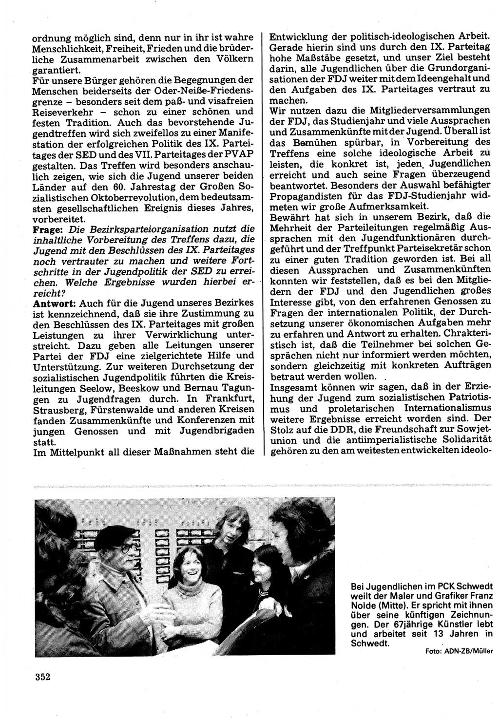 Neuer Weg (NW), Organ des Zentralkomitees (ZK) der SED (Sozialistische Einheitspartei Deutschlands) für Fragen des Parteilebens, 32. Jahrgang [Deutsche Demokratische Republik (DDR)] 1977, Seite 352 (NW ZK SED DDR 1977, S. 352)