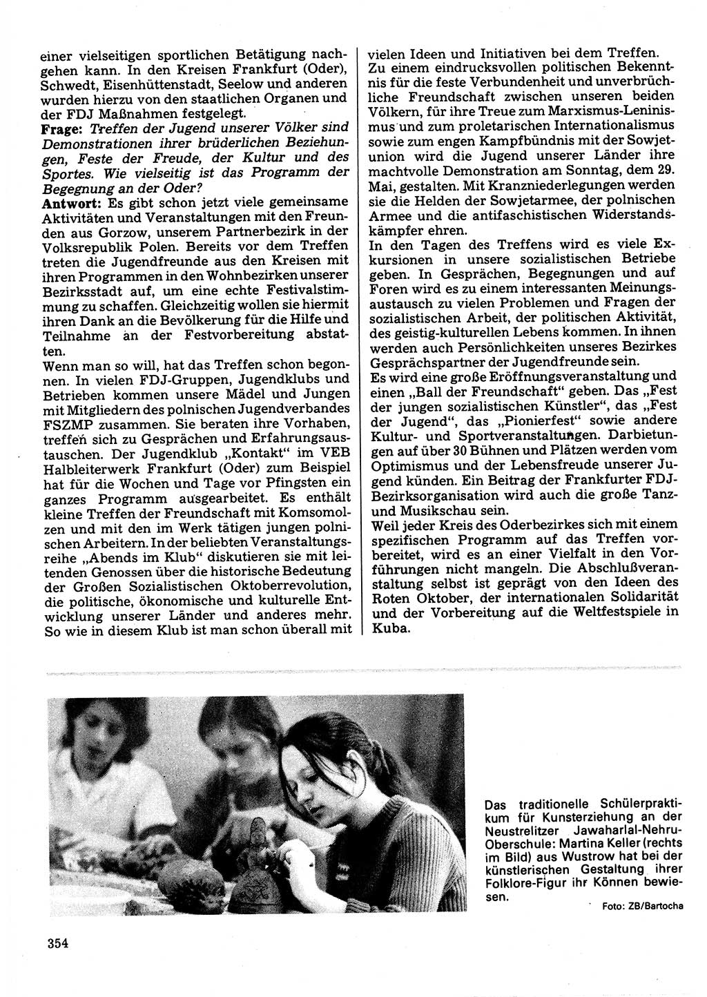Neuer Weg (NW), Organ des Zentralkomitees (ZK) der SED (Sozialistische Einheitspartei Deutschlands) für Fragen des Parteilebens, 32. Jahrgang [Deutsche Demokratische Republik (DDR)] 1977, Seite 354 (NW ZK SED DDR 1977, S. 354)