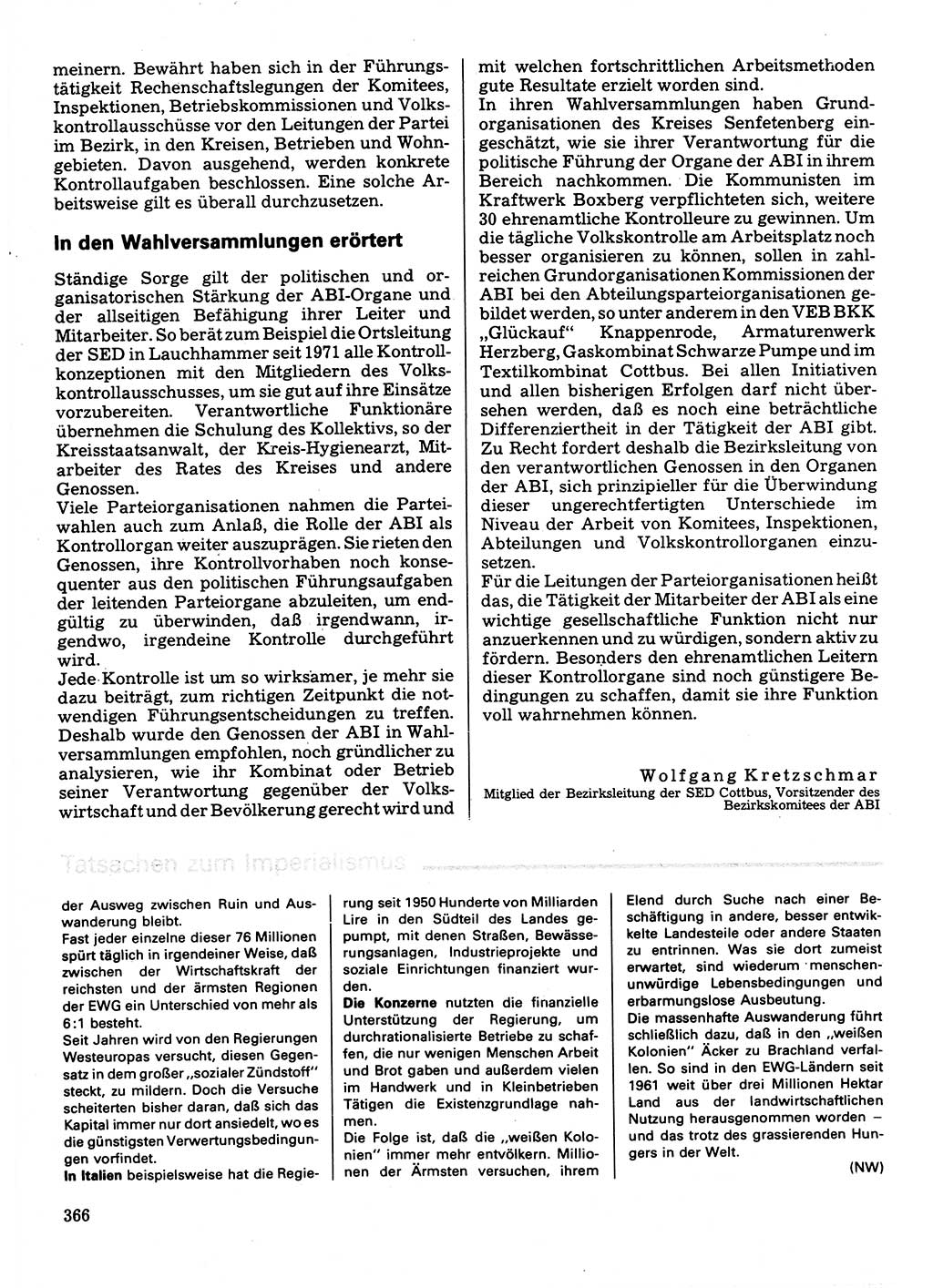 Neuer Weg (NW), Organ des Zentralkomitees (ZK) der SED (Sozialistische Einheitspartei Deutschlands) für Fragen des Parteilebens, 32. Jahrgang [Deutsche Demokratische Republik (DDR)] 1977, Seite 366 (NW ZK SED DDR 1977, S. 366)