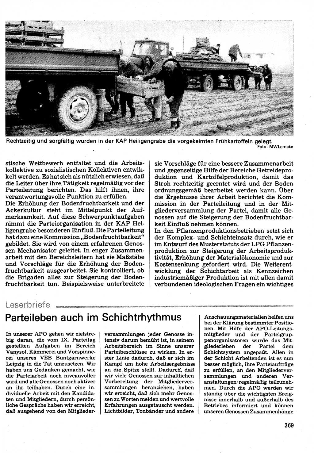 Neuer Weg (NW), Organ des Zentralkomitees (ZK) der SED (Sozialistische Einheitspartei Deutschlands) für Fragen des Parteilebens, 32. Jahrgang [Deutsche Demokratische Republik (DDR)] 1977, Seite 369 (NW ZK SED DDR 1977, S. 369)