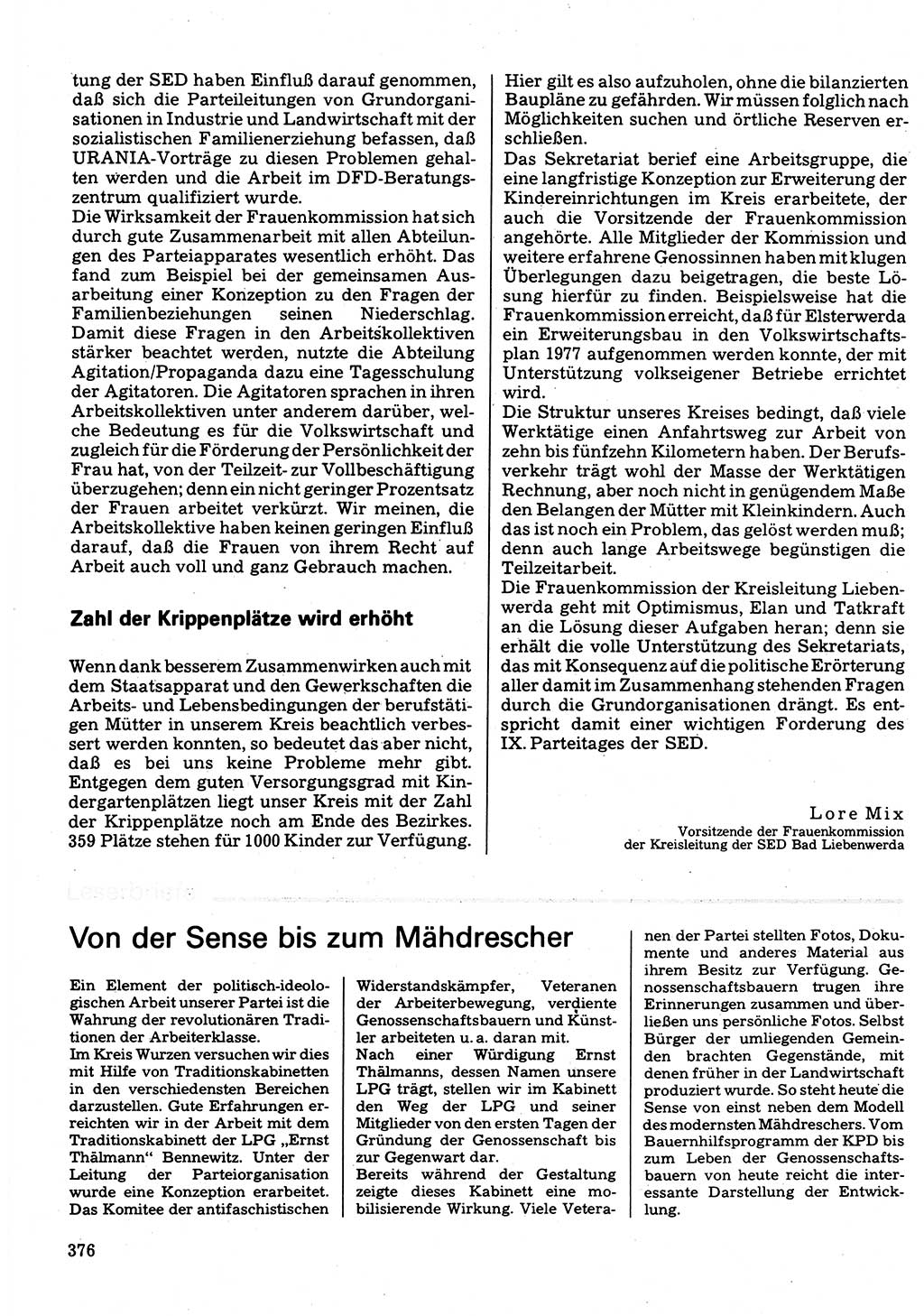Neuer Weg (NW), Organ des Zentralkomitees (ZK) der SED (Sozialistische Einheitspartei Deutschlands) für Fragen des Parteilebens, 32. Jahrgang [Deutsche Demokratische Republik (DDR)] 1977, Seite 376 (NW ZK SED DDR 1977, S. 376)