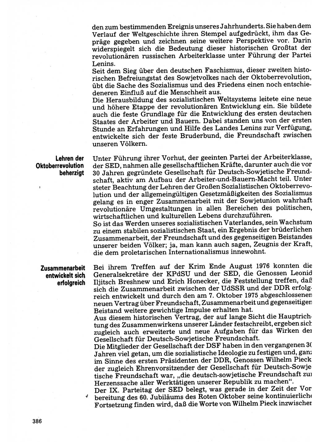 Neuer Weg (NW), Organ des Zentralkomitees (ZK) der SED (Sozialistische Einheitspartei Deutschlands) für Fragen des Parteilebens, 32. Jahrgang [Deutsche Demokratische Republik (DDR)] 1977, Seite 386 (NW ZK SED DDR 1977, S. 386)