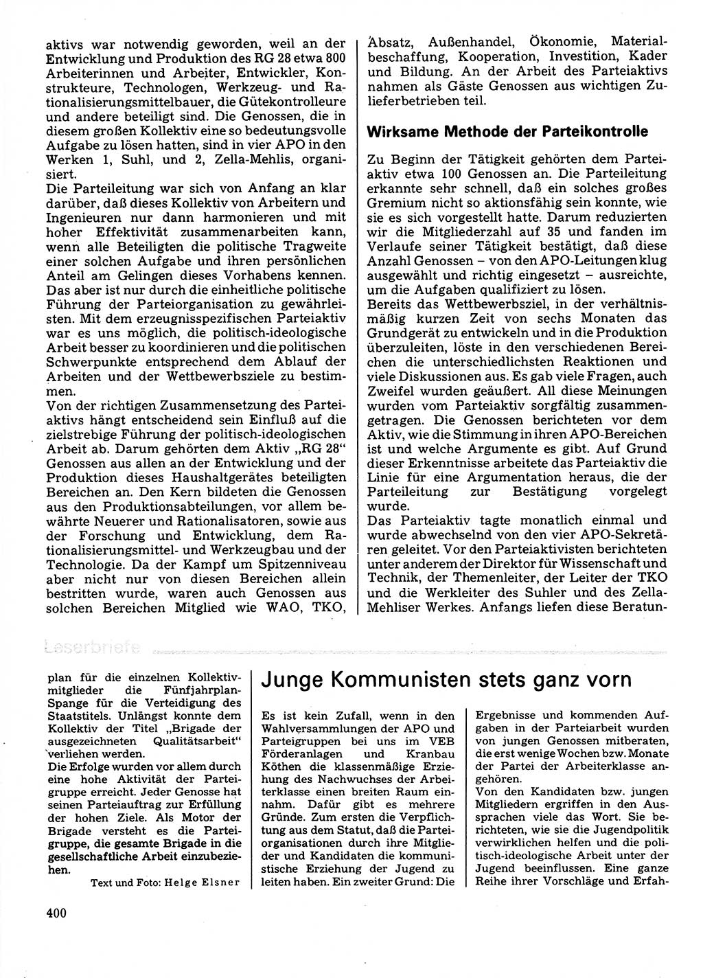 Neuer Weg (NW), Organ des Zentralkomitees (ZK) der SED (Sozialistische Einheitspartei Deutschlands) für Fragen des Parteilebens, 32. Jahrgang [Deutsche Demokratische Republik (DDR)] 1977, Seite 400 (NW ZK SED DDR 1977, S. 400)