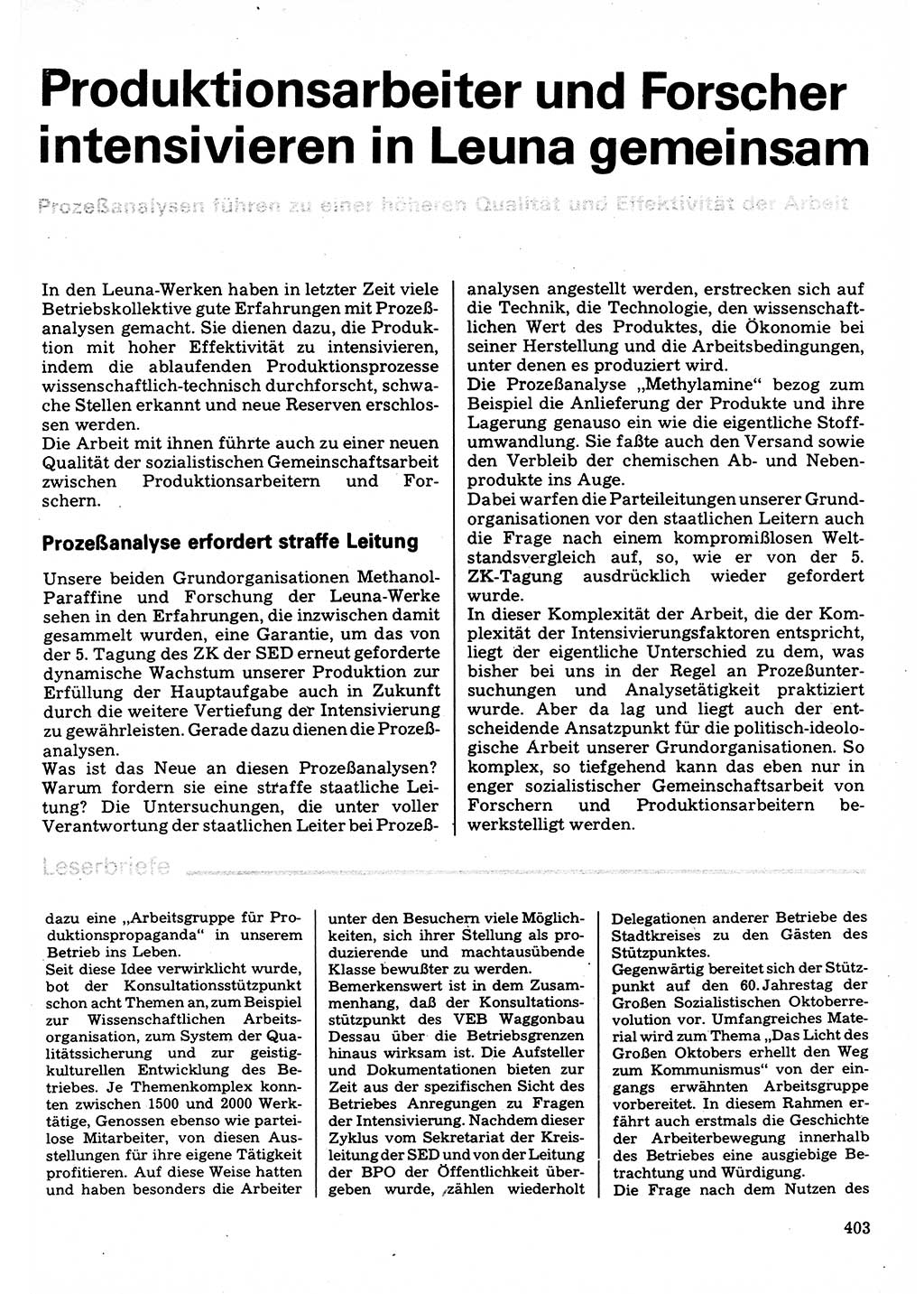 Neuer Weg (NW), Organ des Zentralkomitees (ZK) der SED (Sozialistische Einheitspartei Deutschlands) für Fragen des Parteilebens, 32. Jahrgang [Deutsche Demokratische Republik (DDR)] 1977, Seite 403 (NW ZK SED DDR 1977, S. 403)