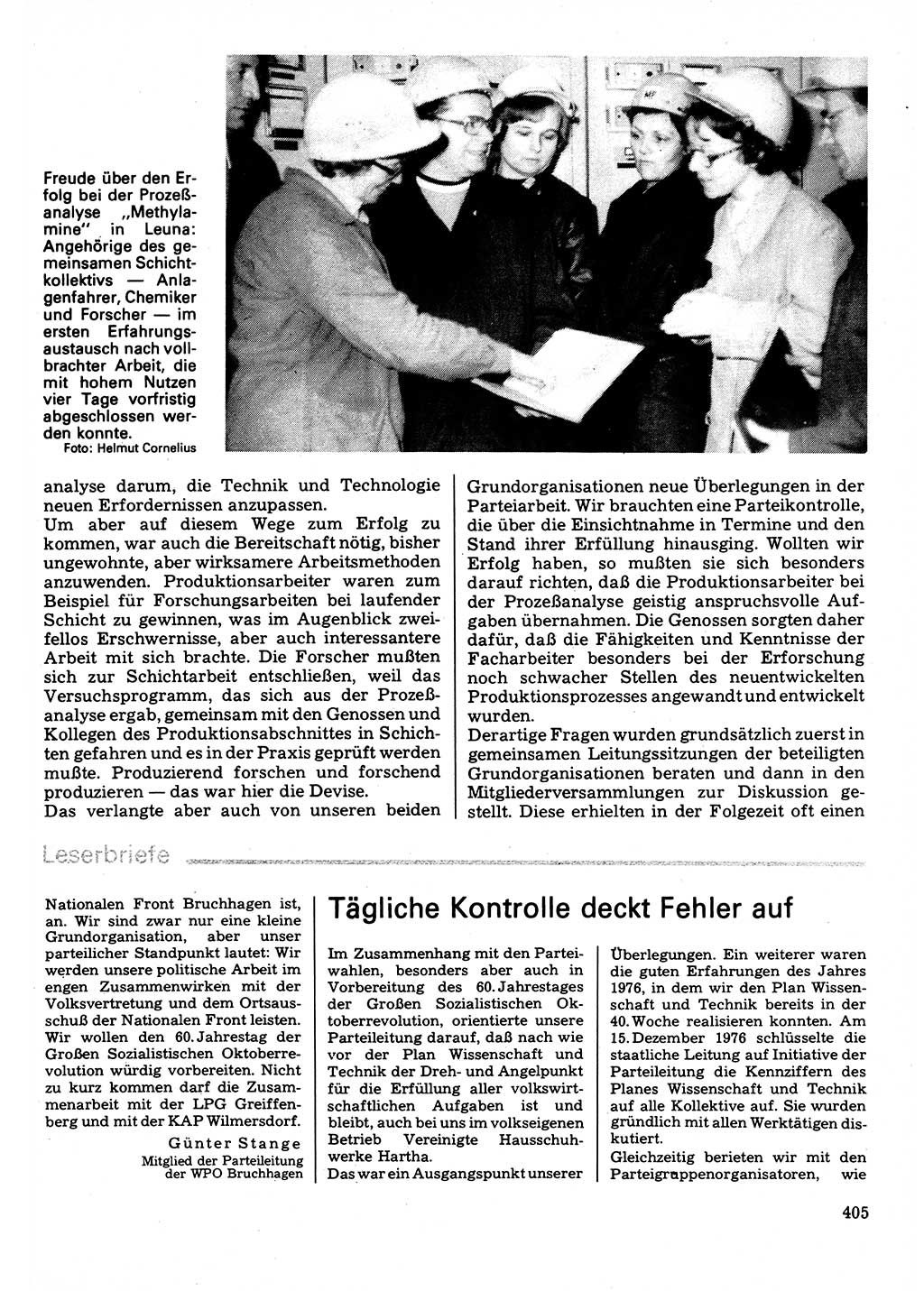 Neuer Weg (NW), Organ des Zentralkomitees (ZK) der SED (Sozialistische Einheitspartei Deutschlands) für Fragen des Parteilebens, 32. Jahrgang [Deutsche Demokratische Republik (DDR)] 1977, Seite 405 (NW ZK SED DDR 1977, S. 405)