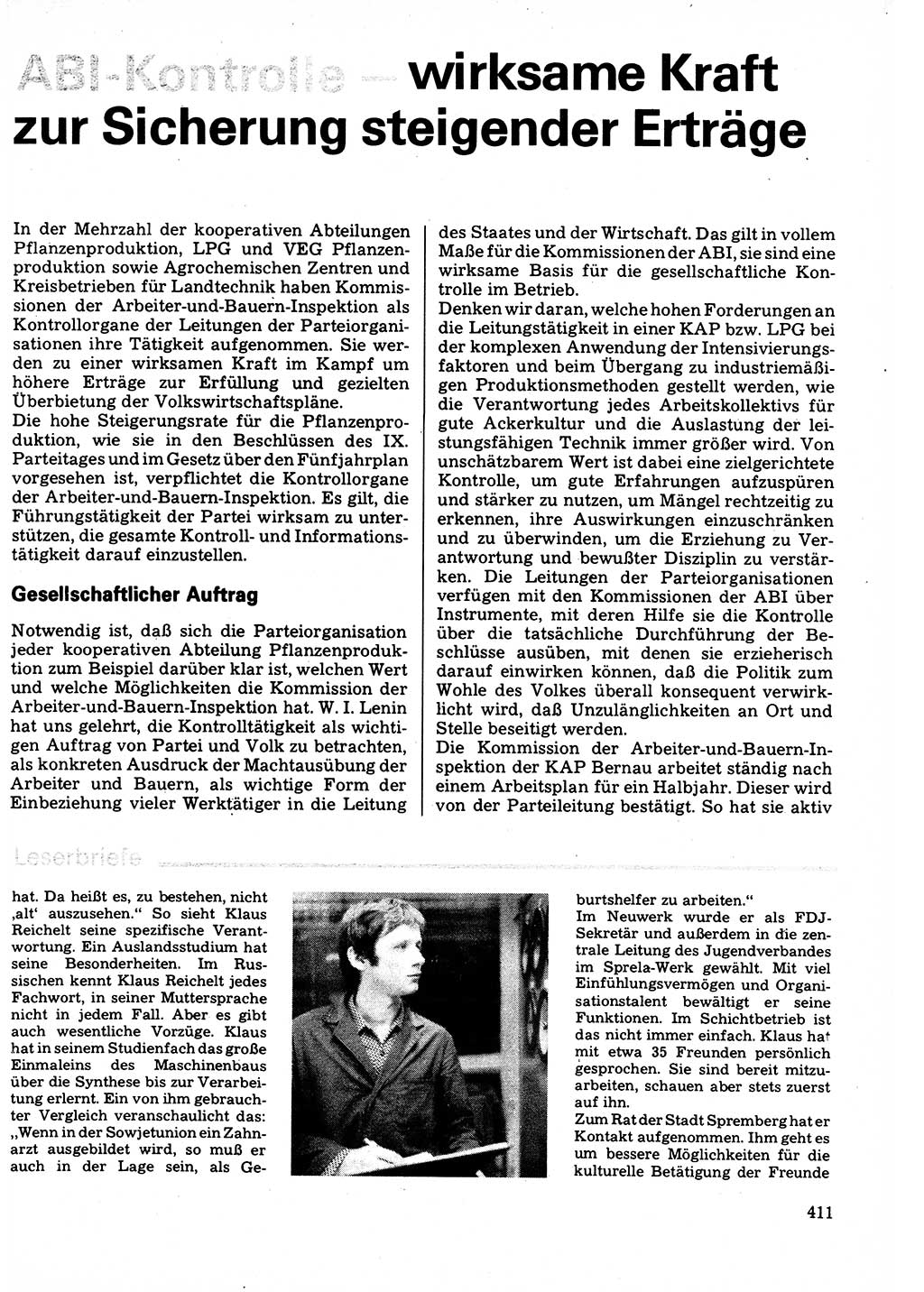 Neuer Weg (NW), Organ des Zentralkomitees (ZK) der SED (Sozialistische Einheitspartei Deutschlands) für Fragen des Parteilebens, 32. Jahrgang [Deutsche Demokratische Republik (DDR)] 1977, Seite 411 (NW ZK SED DDR 1977, S. 411)