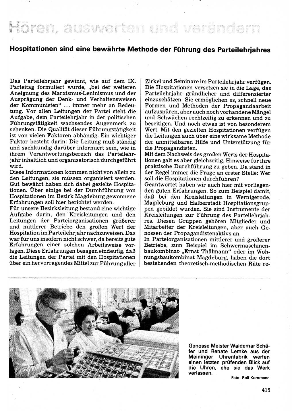 Neuer Weg (NW), Organ des Zentralkomitees (ZK) der SED (Sozialistische Einheitspartei Deutschlands) für Fragen des Parteilebens, 32. Jahrgang [Deutsche Demokratische Republik (DDR)] 1977, Seite 415 (NW ZK SED DDR 1977, S. 415)