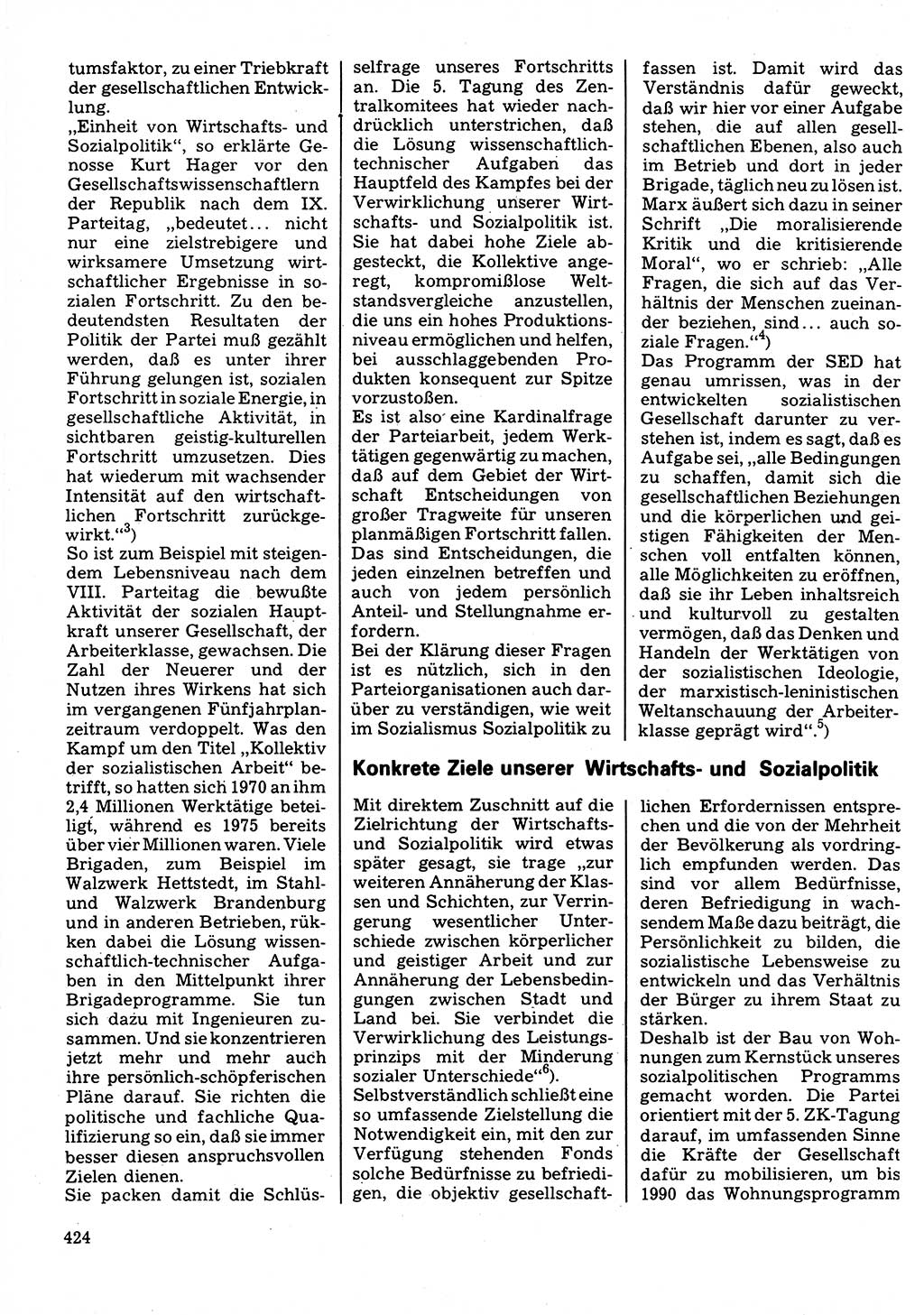 Neuer Weg (NW), Organ des Zentralkomitees (ZK) der SED (Sozialistische Einheitspartei Deutschlands) für Fragen des Parteilebens, 32. Jahrgang [Deutsche Demokratische Republik (DDR)] 1977, Seite 424 (NW ZK SED DDR 1977, S. 424)