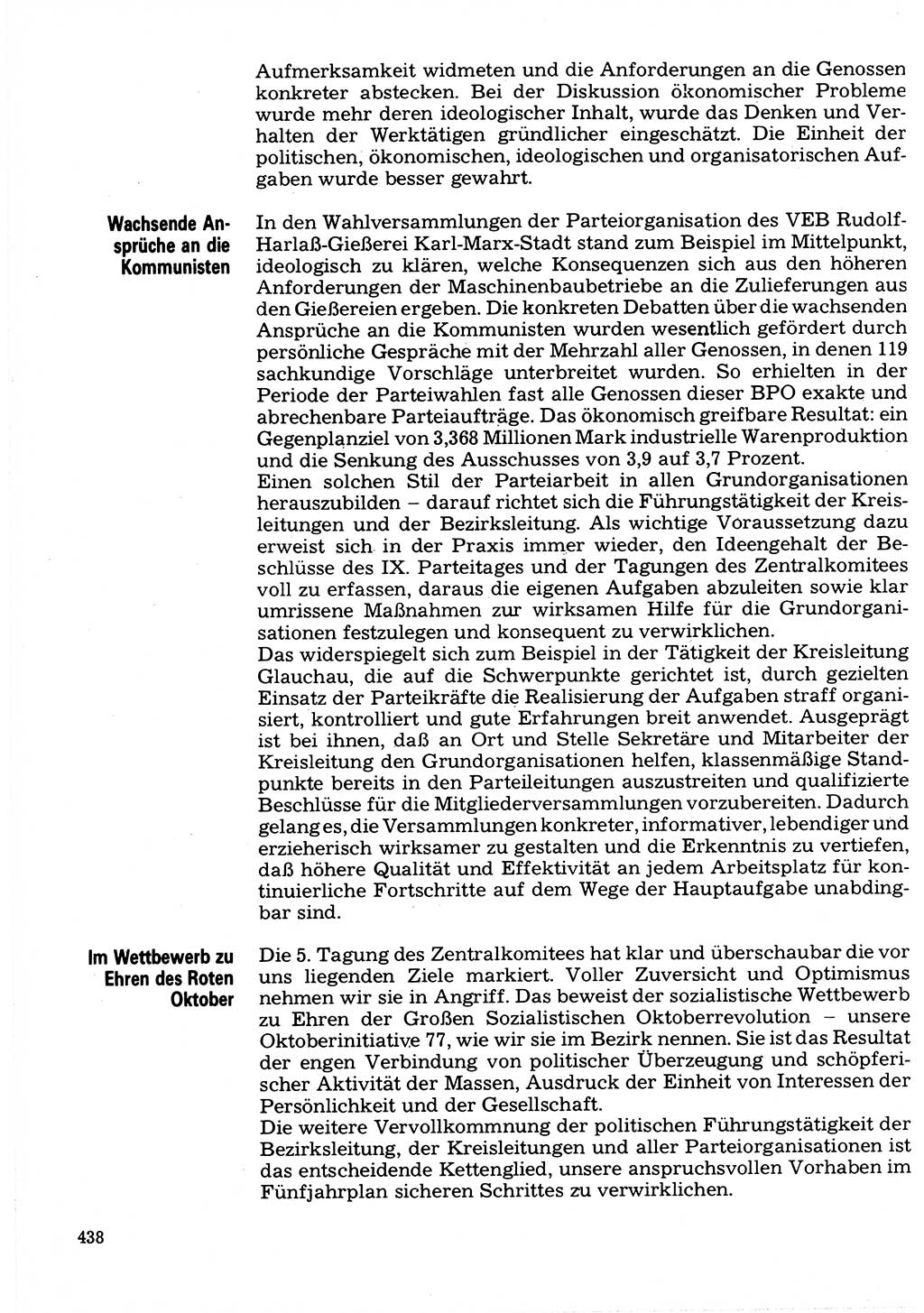 Neuer Weg (NW), Organ des Zentralkomitees (ZK) der SED (Sozialistische Einheitspartei Deutschlands) für Fragen des Parteilebens, 32. Jahrgang [Deutsche Demokratische Republik (DDR)] 1977, Seite 438 (NW ZK SED DDR 1977, S. 438)