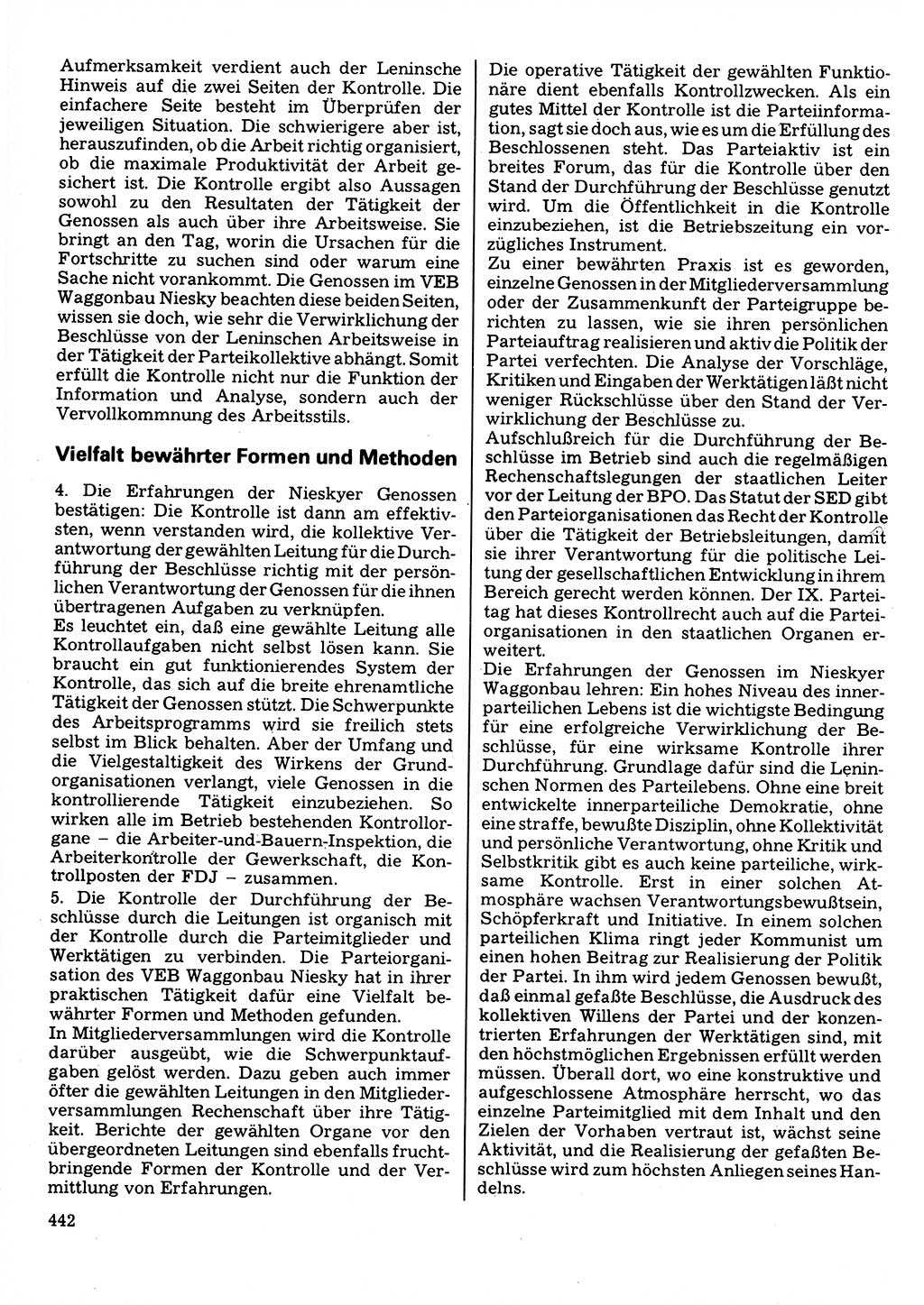 Neuer Weg (NW), Organ des Zentralkomitees (ZK) der SED (Sozialistische Einheitspartei Deutschlands) für Fragen des Parteilebens, 32. Jahrgang [Deutsche Demokratische Republik (DDR)] 1977, Seite 442 (NW ZK SED DDR 1977, S. 442)