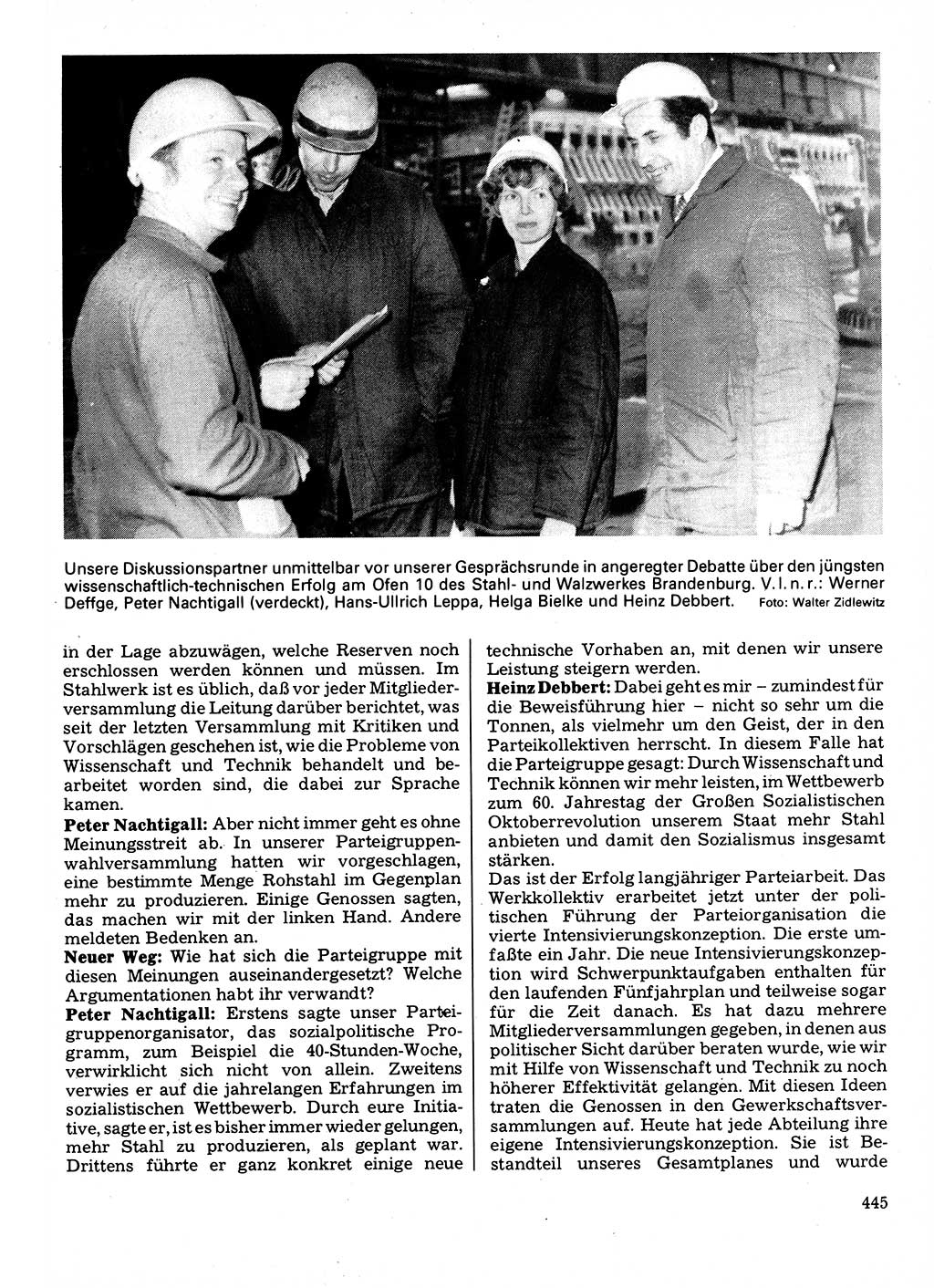 Neuer Weg (NW), Organ des Zentralkomitees (ZK) der SED (Sozialistische Einheitspartei Deutschlands) für Fragen des Parteilebens, 32. Jahrgang [Deutsche Demokratische Republik (DDR)] 1977, Seite 445 (NW ZK SED DDR 1977, S. 445)