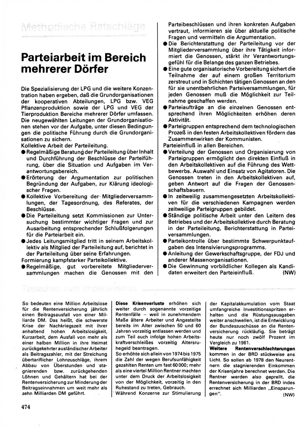 Neuer Weg (NW), Organ des Zentralkomitees (ZK) der SED (Sozialistische Einheitspartei Deutschlands) für Fragen des Parteilebens, 32. Jahrgang [Deutsche Demokratische Republik (DDR)] 1977, Seite 474 (NW ZK SED DDR 1977, S. 474)