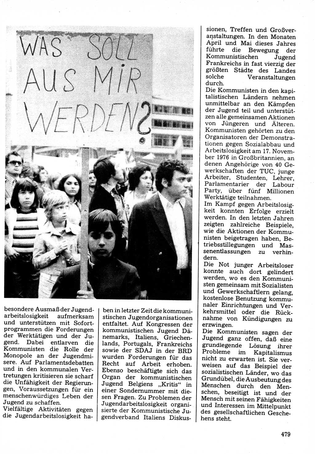 Neuer Weg (NW), Organ des Zentralkomitees (ZK) der SED (Sozialistische Einheitspartei Deutschlands) für Fragen des Parteilebens, 32. Jahrgang [Deutsche Demokratische Republik (DDR)] 1977, Seite 479 (NW ZK SED DDR 1977, S. 479)
