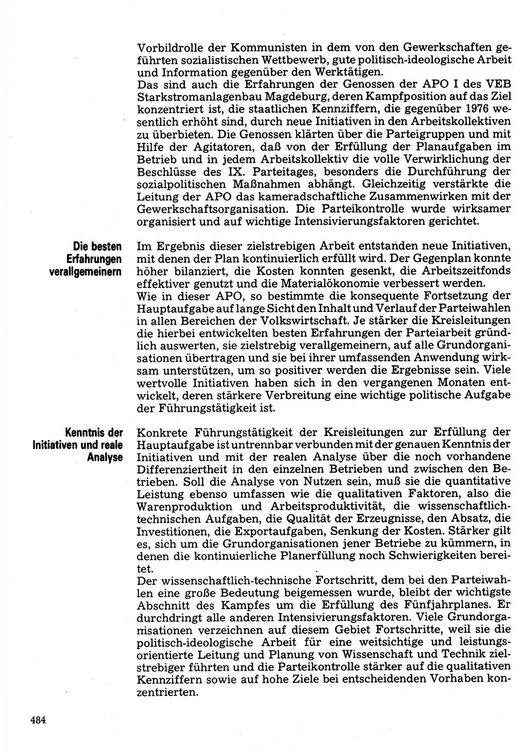 Neuer Weg (NW), Organ des Zentralkomitees (ZK) der SED (Sozialistische Einheitspartei Deutschlands) für Fragen des Parteilebens, 32. Jahrgang [Deutsche Demokratische Republik (DDR)] 1977, Seite 484 (NW ZK SED DDR 1977, S. 484)