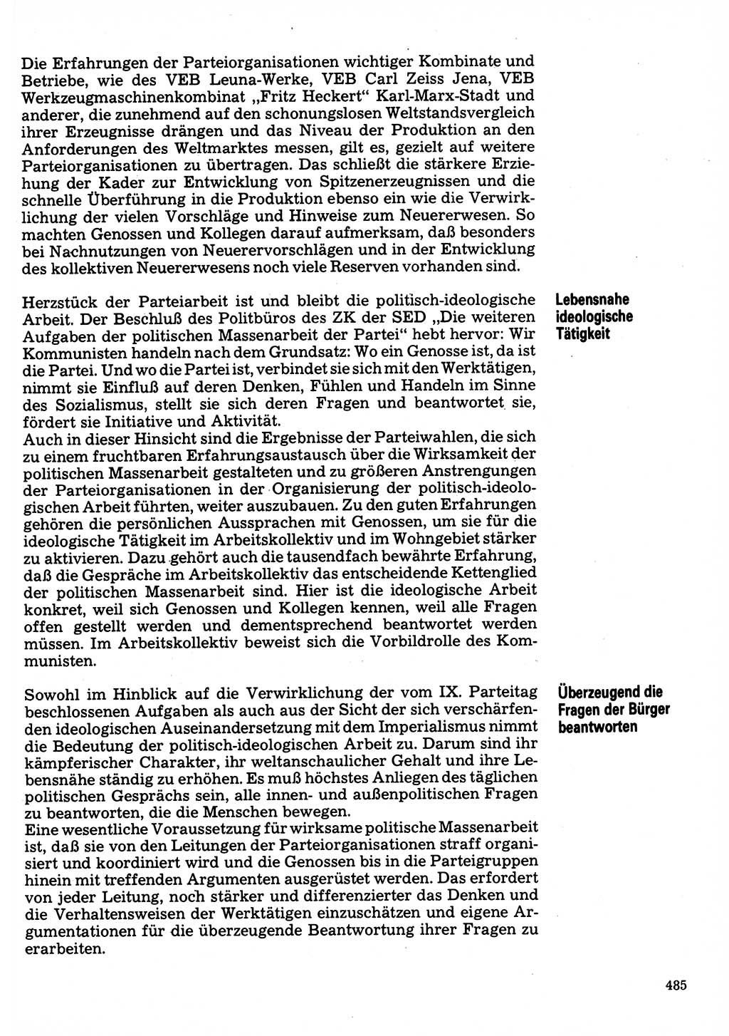 Neuer Weg (NW), Organ des Zentralkomitees (ZK) der SED (Sozialistische Einheitspartei Deutschlands) für Fragen des Parteilebens, 32. Jahrgang [Deutsche Demokratische Republik (DDR)] 1977, Seite 485 (NW ZK SED DDR 1977, S. 485)