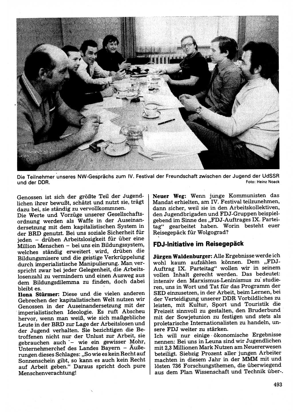 Neuer Weg (NW), Organ des Zentralkomitees (ZK) der SED (Sozialistische Einheitspartei Deutschlands) für Fragen des Parteilebens, 32. Jahrgang [Deutsche Demokratische Republik (DDR)] 1977, Seite 493 (NW ZK SED DDR 1977, S. 493)