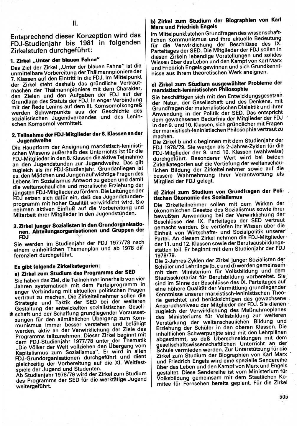 Neuer Weg (NW), Organ des Zentralkomitees (ZK) der SED (Sozialistische Einheitspartei Deutschlands) für Fragen des Parteilebens, 32. Jahrgang [Deutsche Demokratische Republik (DDR)] 1977, Seite 505 (NW ZK SED DDR 1977, S. 505)