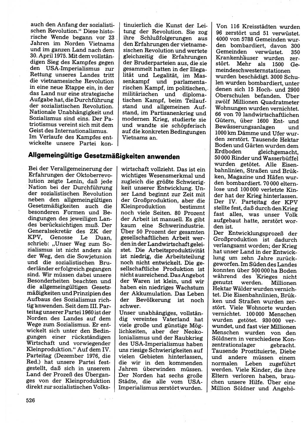 Neuer Weg (NW), Organ des Zentralkomitees (ZK) der SED (Sozialistische Einheitspartei Deutschlands) für Fragen des Parteilebens, 32. Jahrgang [Deutsche Demokratische Republik (DDR)] 1977, Seite 526 (NW ZK SED DDR 1977, S. 526)