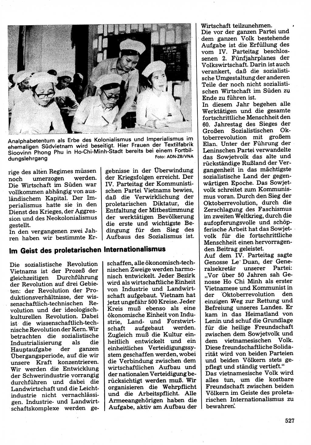 Neuer Weg (NW), Organ des Zentralkomitees (ZK) der SED (Sozialistische Einheitspartei Deutschlands) für Fragen des Parteilebens, 32. Jahrgang [Deutsche Demokratische Republik (DDR)] 1977, Seite 527 (NW ZK SED DDR 1977, S. 527)