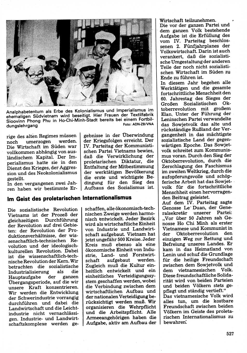 Neuer Weg (NW), Organ des Zentralkomitees (ZK) der SED (Sozialistische Einheitspartei Deutschlands) für Fragen des Parteilebens, 32. Jahrgang [Deutsche Demokratische Republik (DDR)] 1977, Seite 527 (NW ZK SED DDR 1977, S. 527)