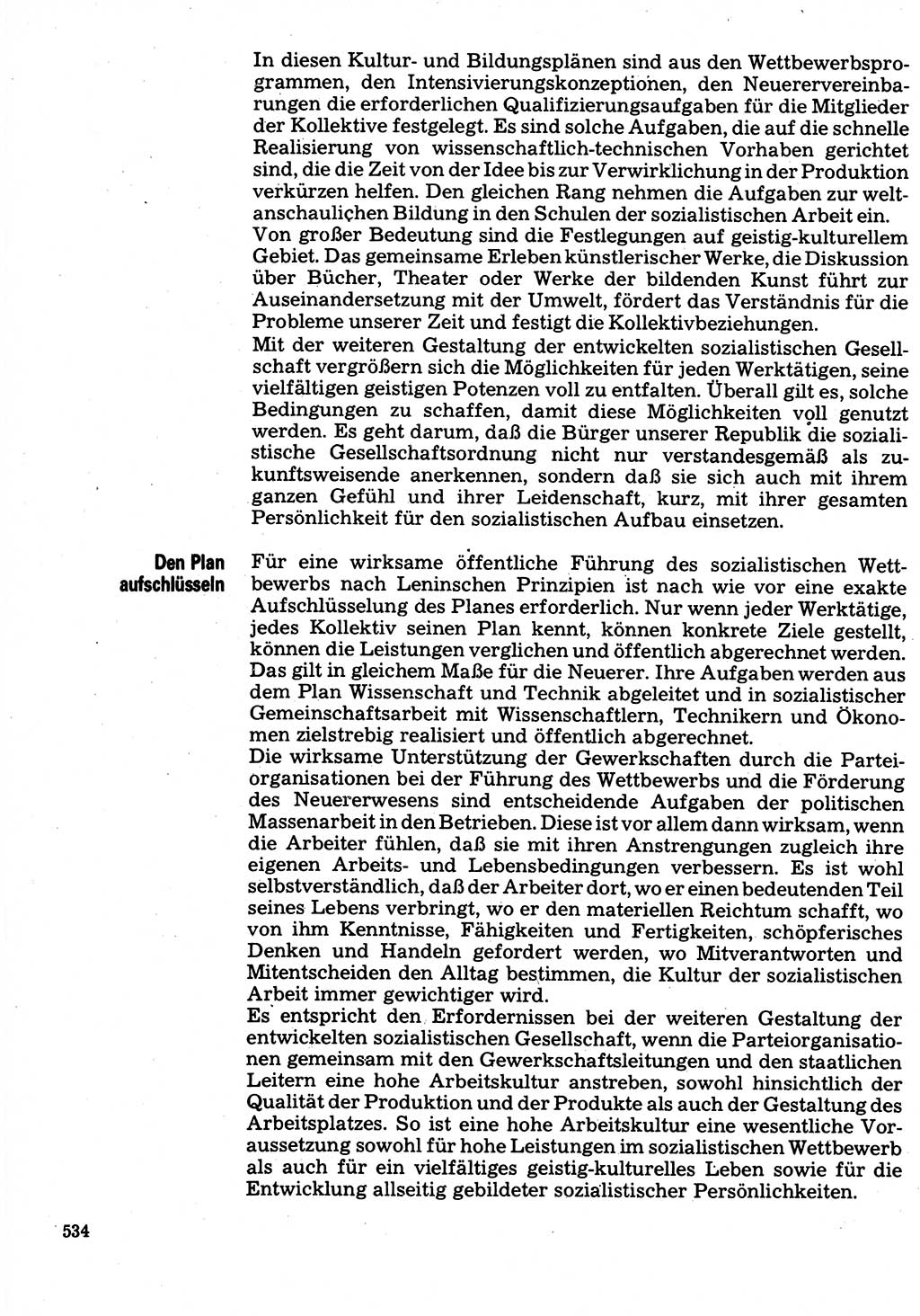 Neuer Weg (NW), Organ des Zentralkomitees (ZK) der SED (Sozialistische Einheitspartei Deutschlands) für Fragen des Parteilebens, 32. Jahrgang [Deutsche Demokratische Republik (DDR)] 1977, Seite 534 (NW ZK SED DDR 1977, S. 534)