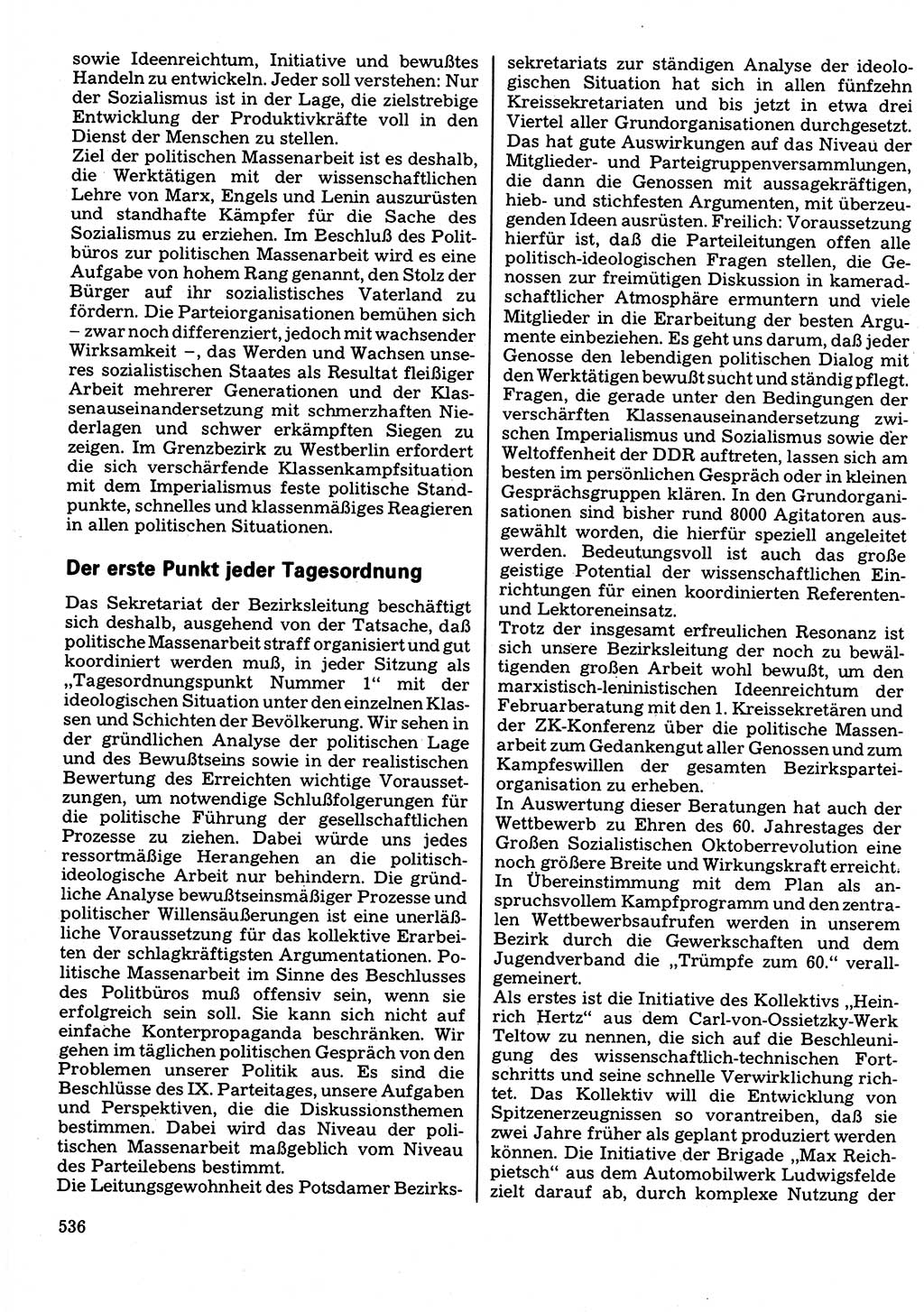 Neuer Weg (NW), Organ des Zentralkomitees (ZK) der SED (Sozialistische Einheitspartei Deutschlands) für Fragen des Parteilebens, 32. Jahrgang [Deutsche Demokratische Republik (DDR)] 1977, Seite 536 (NW ZK SED DDR 1977, S. 536)