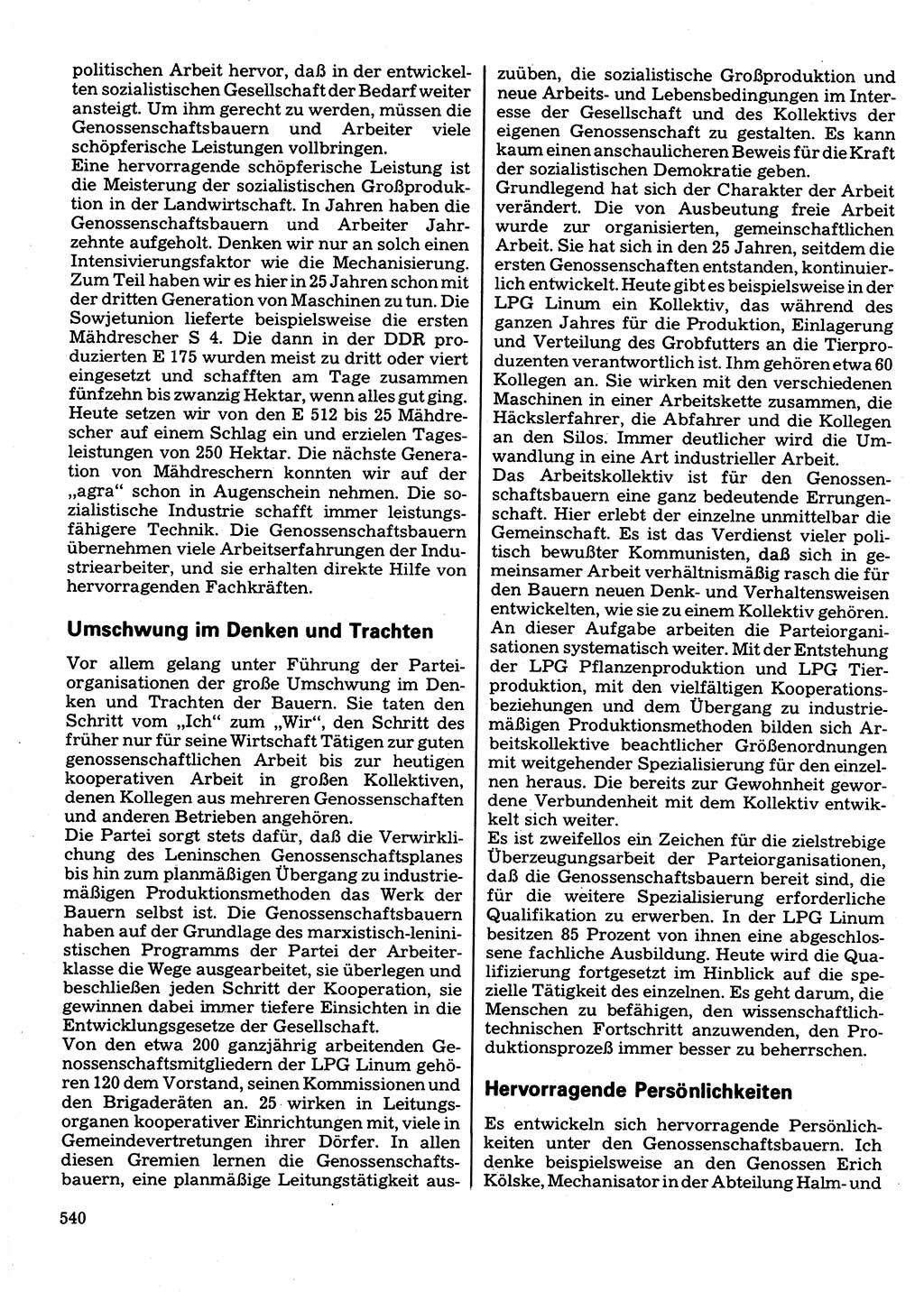 Neuer Weg (NW), Organ des Zentralkomitees (ZK) der SED (Sozialistische Einheitspartei Deutschlands) für Fragen des Parteilebens, 32. Jahrgang [Deutsche Demokratische Republik (DDR)] 1977, Seite 540 (NW ZK SED DDR 1977, S. 540)