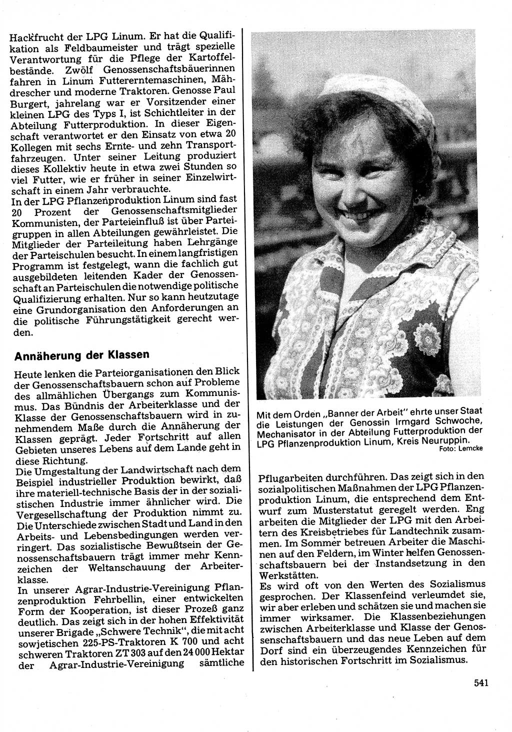 Neuer Weg (NW), Organ des Zentralkomitees (ZK) der SED (Sozialistische Einheitspartei Deutschlands) für Fragen des Parteilebens, 32. Jahrgang [Deutsche Demokratische Republik (DDR)] 1977, Seite 541 (NW ZK SED DDR 1977, S. 541)