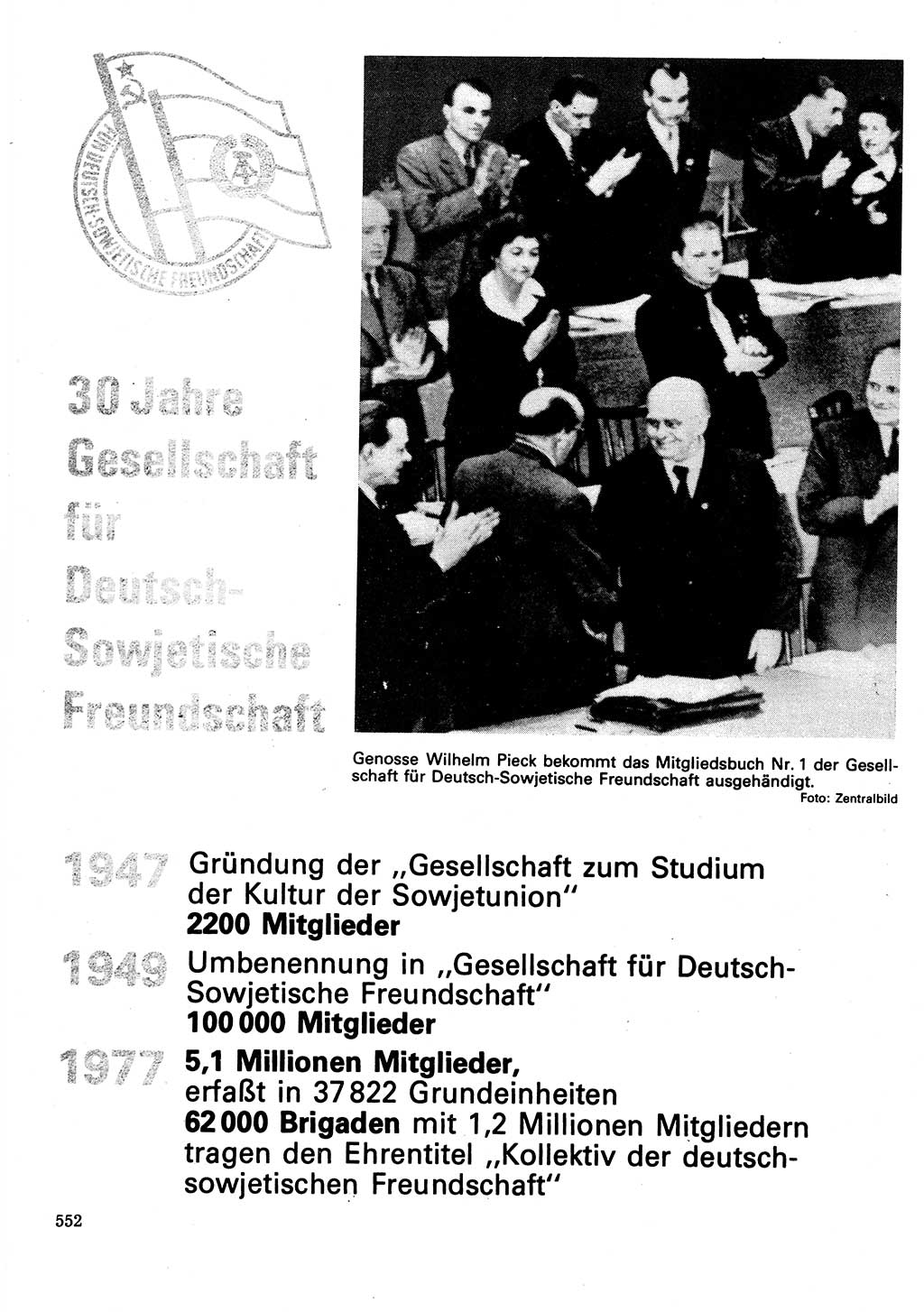 Neuer Weg (NW), Organ des Zentralkomitees (ZK) der SED (Sozialistische Einheitspartei Deutschlands) für Fragen des Parteilebens, 32. Jahrgang [Deutsche Demokratische Republik (DDR)] 1977, Seite 552 (NW ZK SED DDR 1977, S. 552)