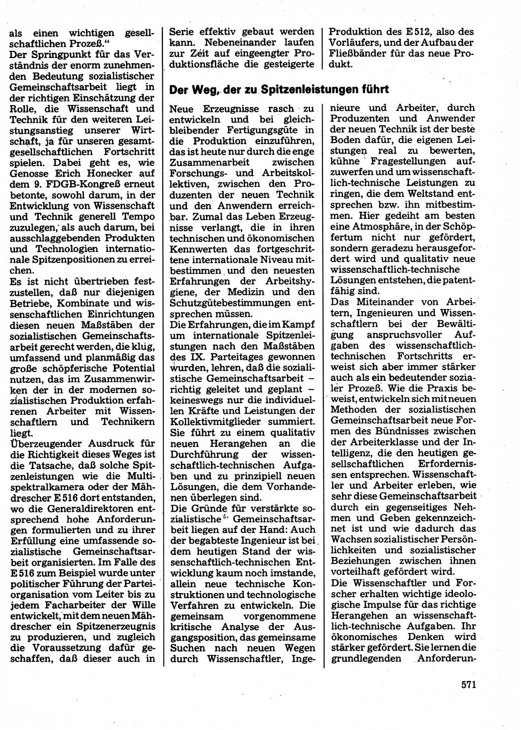 Neuer Weg (NW), Organ des Zentralkomitees (ZK) der SED (Sozialistische Einheitspartei Deutschlands) für Fragen des Parteilebens, 32. Jahrgang [Deutsche Demokratische Republik (DDR)] 1977, Seite 571 (NW ZK SED DDR 1977, S. 571)