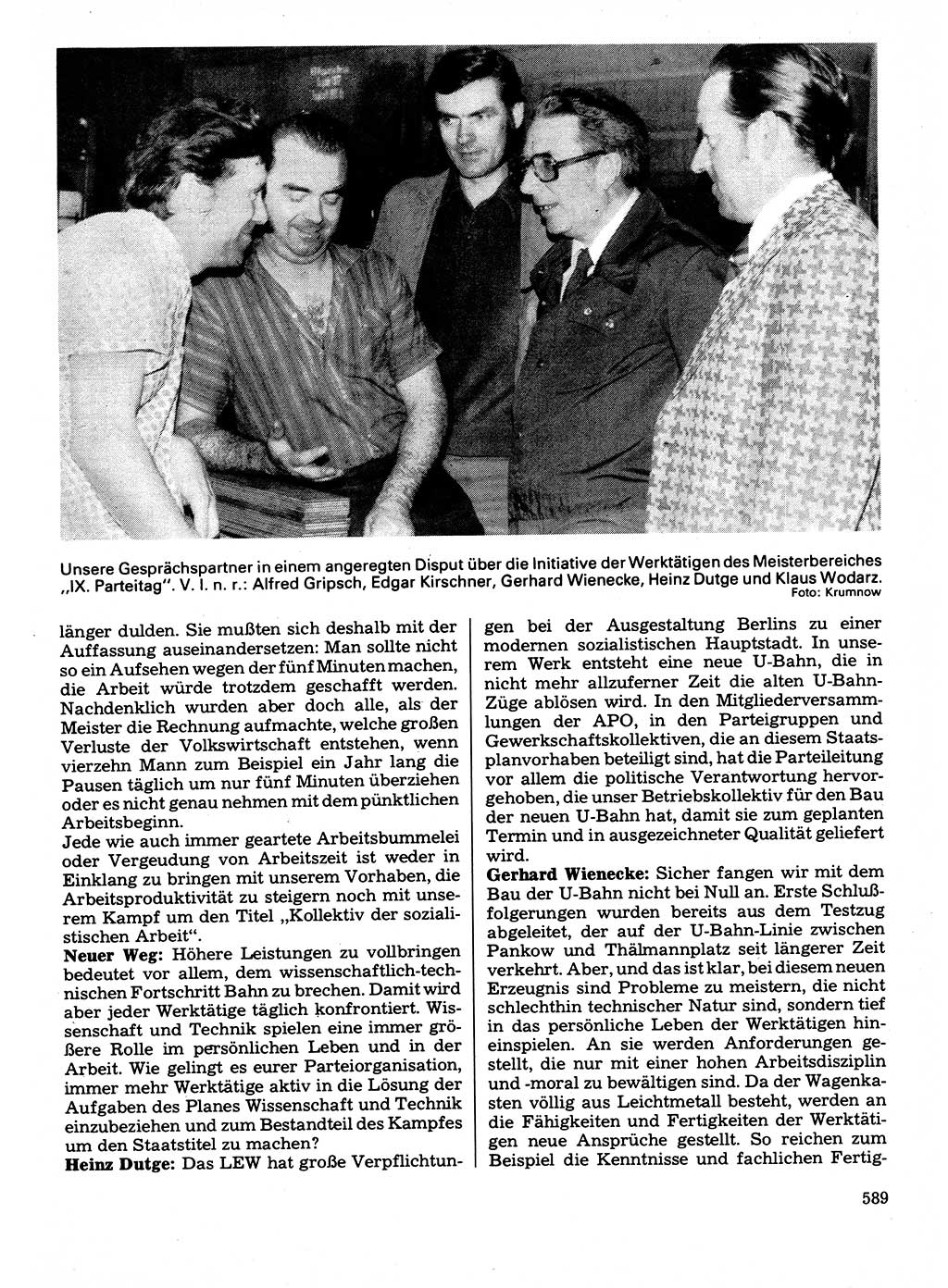 Neuer Weg (NW), Organ des Zentralkomitees (ZK) der SED (Sozialistische Einheitspartei Deutschlands) für Fragen des Parteilebens, 32. Jahrgang [Deutsche Demokratische Republik (DDR)] 1977, Seite 589 (NW ZK SED DDR 1977, S. 589)