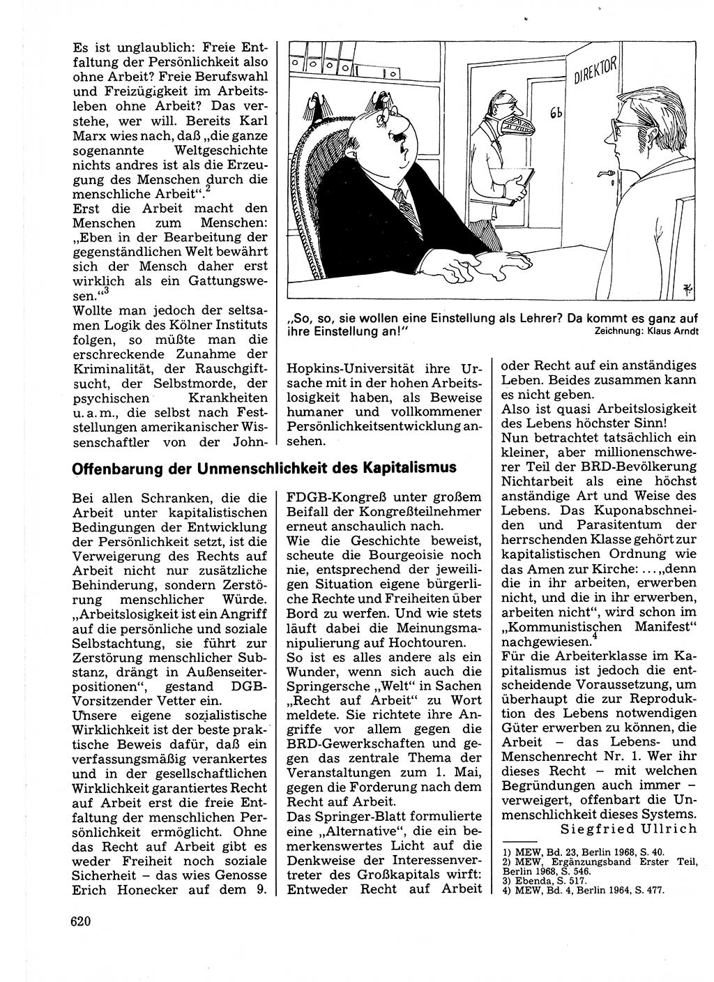 Neuer Weg (NW), Organ des Zentralkomitees (ZK) der SED (Sozialistische Einheitspartei Deutschlands) für Fragen des Parteilebens, 32. Jahrgang [Deutsche Demokratische Republik (DDR)] 1977, Seite 620 (NW ZK SED DDR 1977, S. 620)