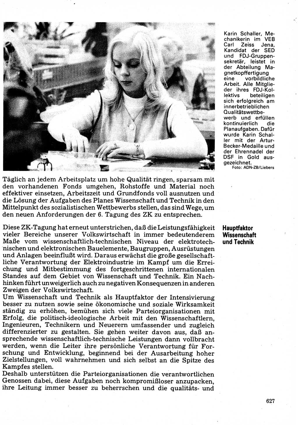 Neuer Weg (NW), Organ des Zentralkomitees (ZK) der SED (Sozialistische Einheitspartei Deutschlands) für Fragen des Parteilebens, 32. Jahrgang [Deutsche Demokratische Republik (DDR)] 1977, Seite 627 (NW ZK SED DDR 1977, S. 627)