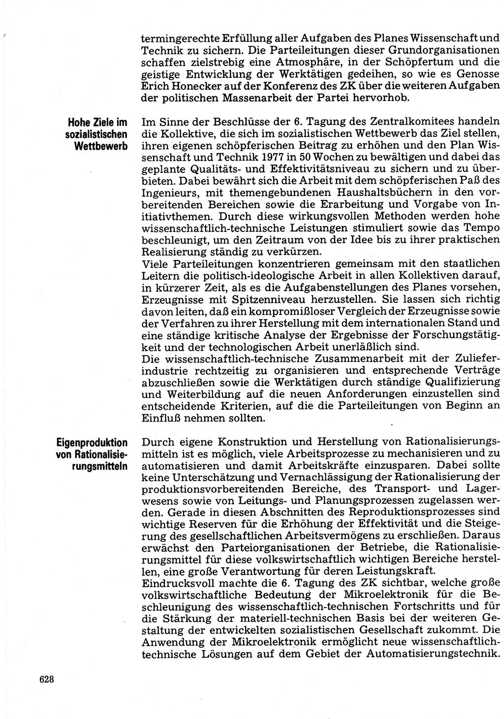 Neuer Weg (NW), Organ des Zentralkomitees (ZK) der SED (Sozialistische Einheitspartei Deutschlands) für Fragen des Parteilebens, 32. Jahrgang [Deutsche Demokratische Republik (DDR)] 1977, Seite 628 (NW ZK SED DDR 1977, S. 628)