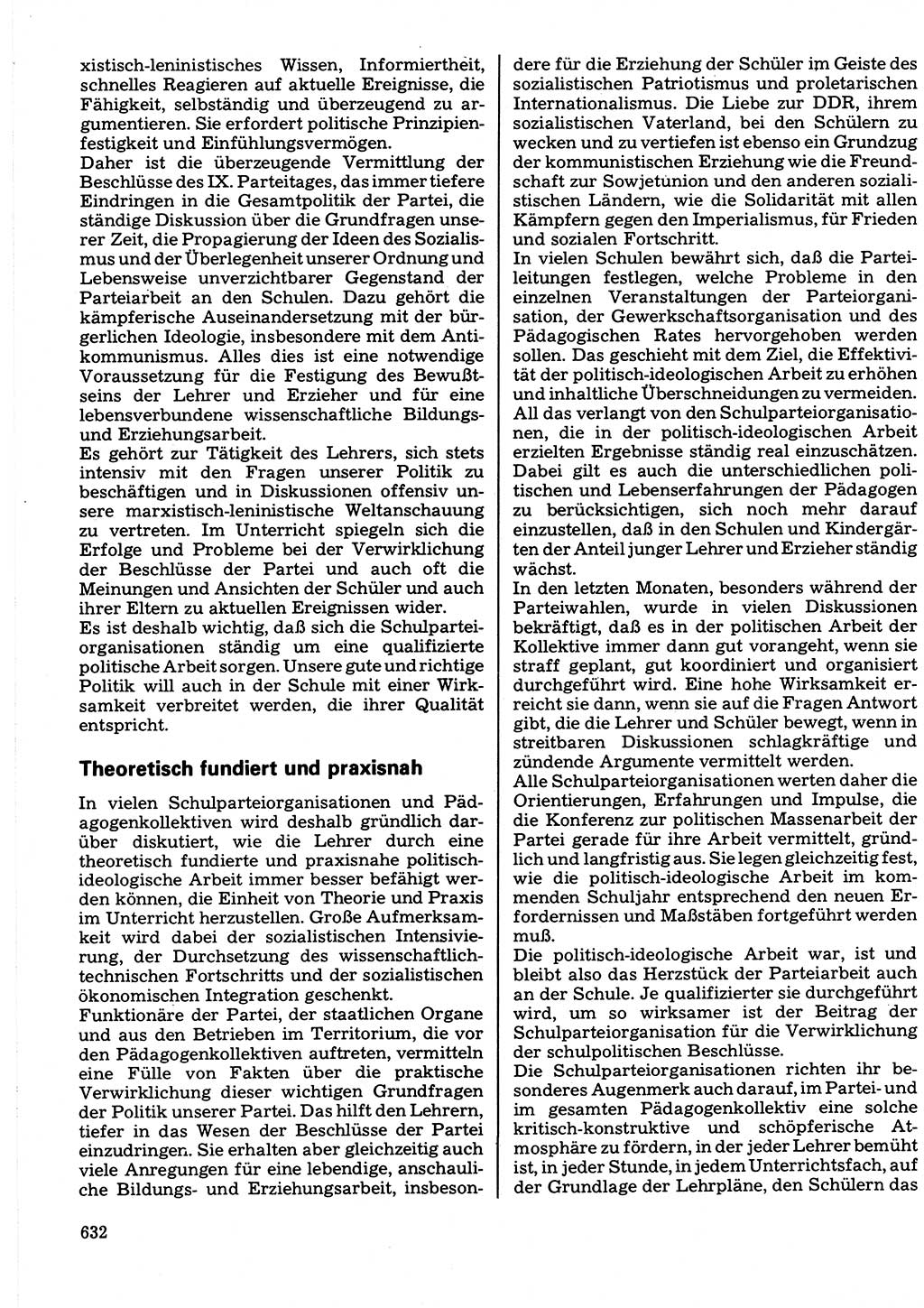 Neuer Weg (NW), Organ des Zentralkomitees (ZK) der SED (Sozialistische Einheitspartei Deutschlands) für Fragen des Parteilebens, 32. Jahrgang [Deutsche Demokratische Republik (DDR)] 1977, Seite 632 (NW ZK SED DDR 1977, S. 632)