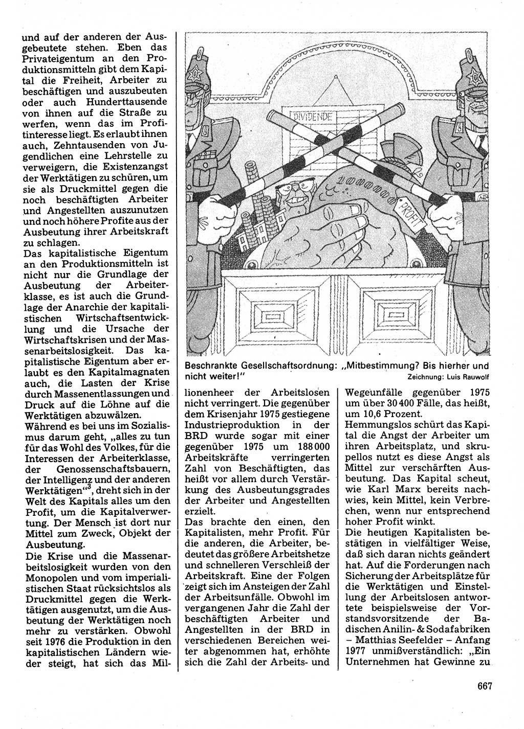 Neuer Weg (NW), Organ des Zentralkomitees (ZK) der SED (Sozialistische Einheitspartei Deutschlands) für Fragen des Parteilebens, 32. Jahrgang [Deutsche Demokratische Republik (DDR)] 1977, Seite 667 (NW ZK SED DDR 1977, S. 667)