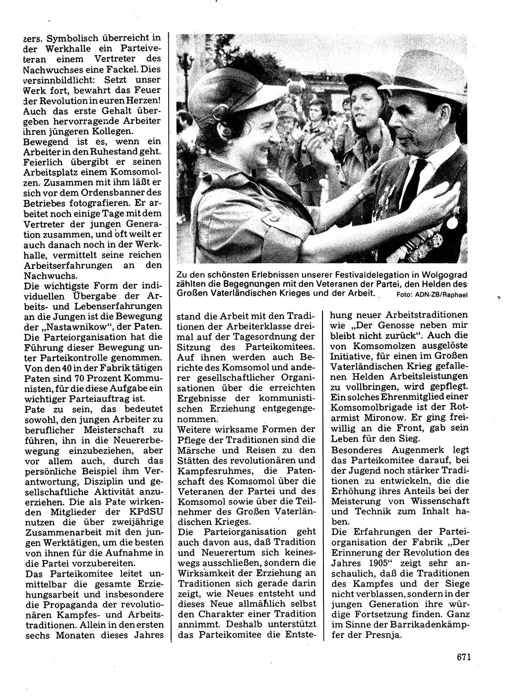 Neuer Weg (NW), Organ des Zentralkomitees (ZK) der SED (Sozialistische Einheitspartei Deutschlands) für Fragen des Parteilebens, 32. Jahrgang [Deutsche Demokratische Republik (DDR)] 1977, Seite 671 (NW ZK SED DDR 1977, S. 671)