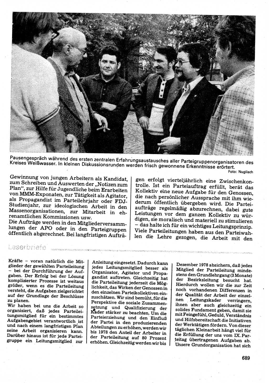 Neuer Weg (NW), Organ des Zentralkomitees (ZK) der SED (Sozialistische Einheitspartei Deutschlands) für Fragen des Parteilebens, 32. Jahrgang [Deutsche Demokratische Republik (DDR)] 1977, Seite 689 (NW ZK SED DDR 1977, S. 689)