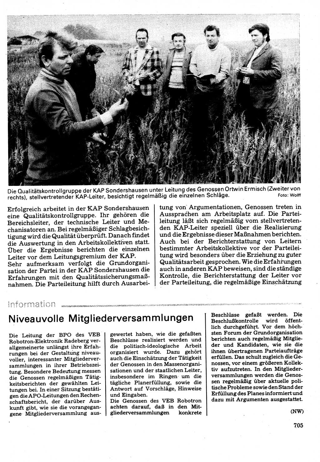 Neuer Weg (NW), Organ des Zentralkomitees (ZK) der SED (Sozialistische Einheitspartei Deutschlands) für Fragen des Parteilebens, 32. Jahrgang [Deutsche Demokratische Republik (DDR)] 1977, Seite 705 (NW ZK SED DDR 1977, S. 705)