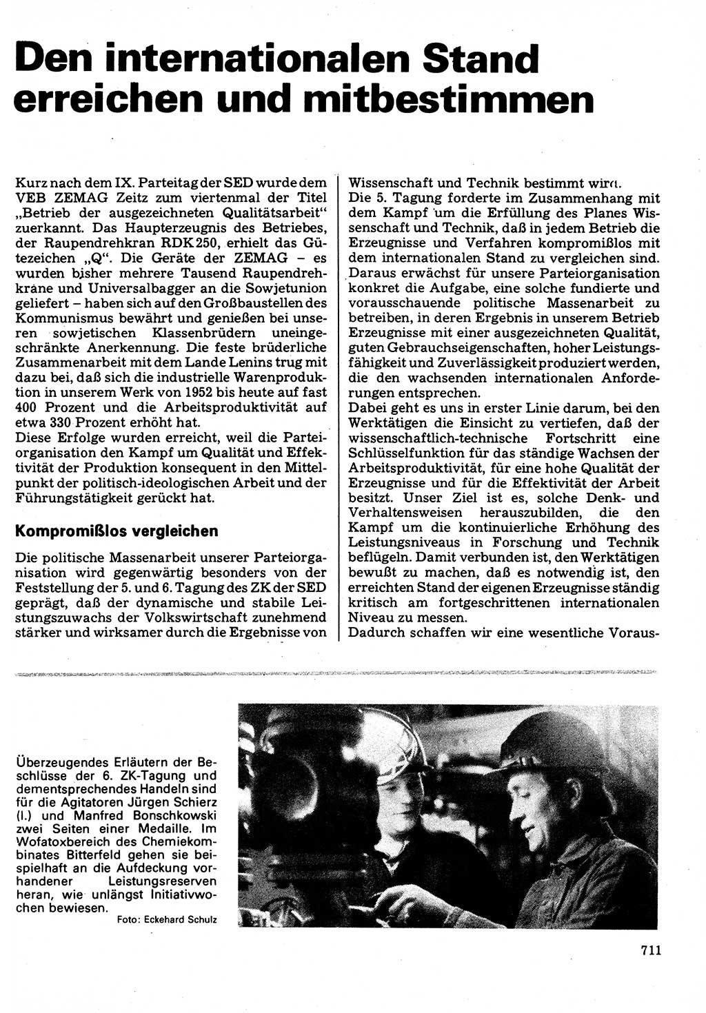 Neuer Weg (NW), Organ des Zentralkomitees (ZK) der SED (Sozialistische Einheitspartei Deutschlands) für Fragen des Parteilebens, 32. Jahrgang [Deutsche Demokratische Republik (DDR)] 1977, Seite 711 (NW ZK SED DDR 1977, S. 711)