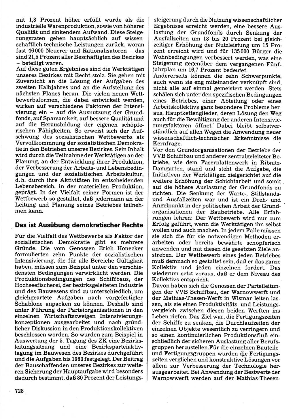 Neuer Weg (NW), Organ des Zentralkomitees (ZK) der SED (Sozialistische Einheitspartei Deutschlands) für Fragen des Parteilebens, 32. Jahrgang [Deutsche Demokratische Republik (DDR)] 1977, Seite 728 (NW ZK SED DDR 1977, S. 728)